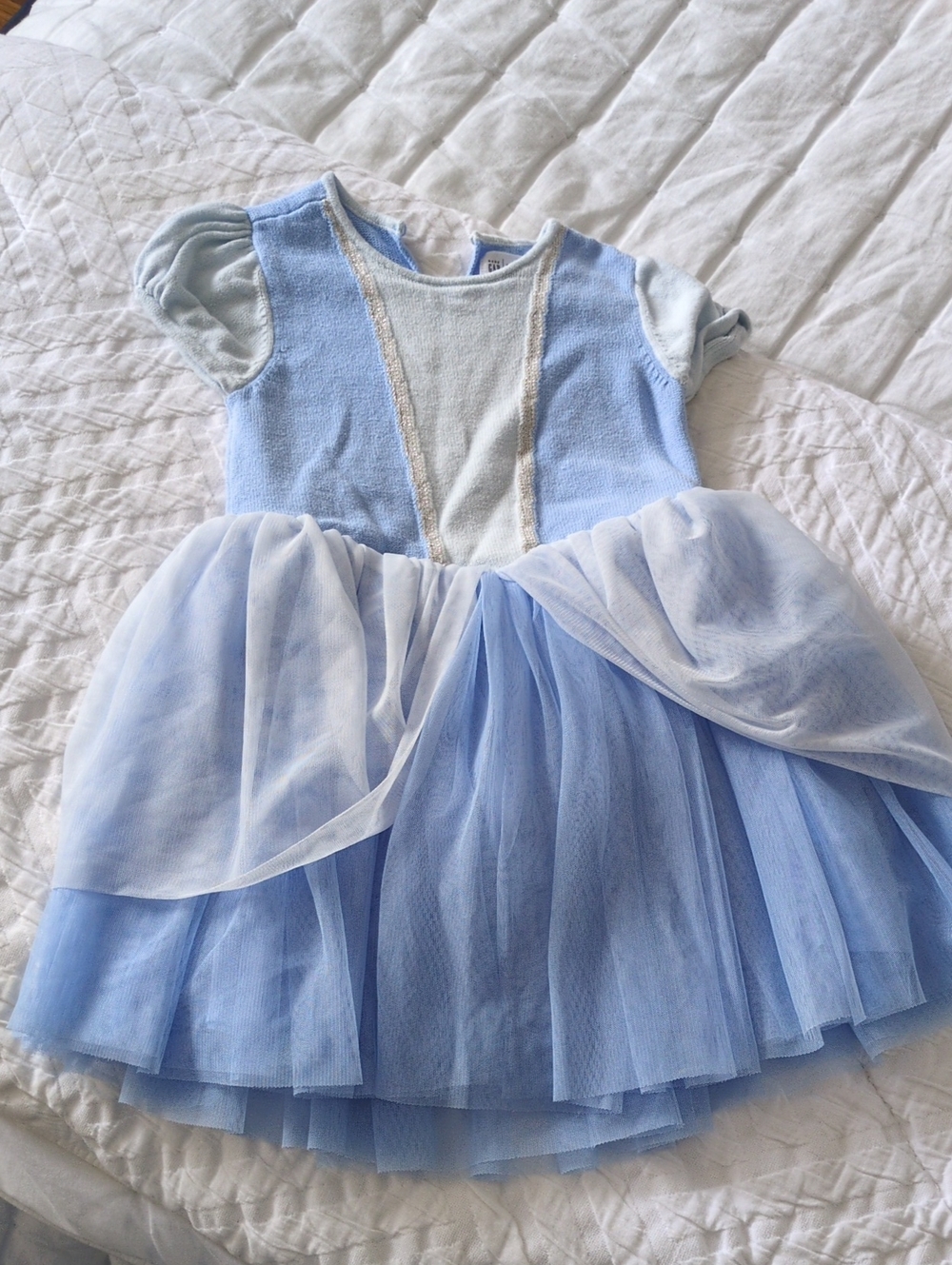 GAP x Disney Light Blue & White Cinderella Princess Tulle Dress Costume, 5 Years